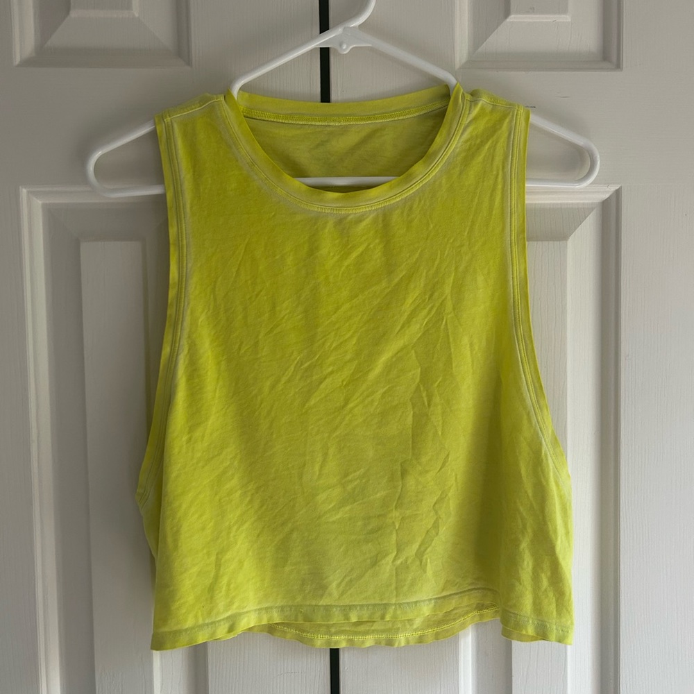Neon yellow lululemon tank